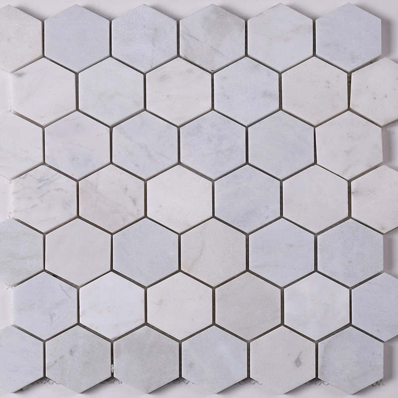 Heng Xing-Find Stone Tile 2x2 White Hexagon Carrara Stone Mosaic Tile Hsc24 | 