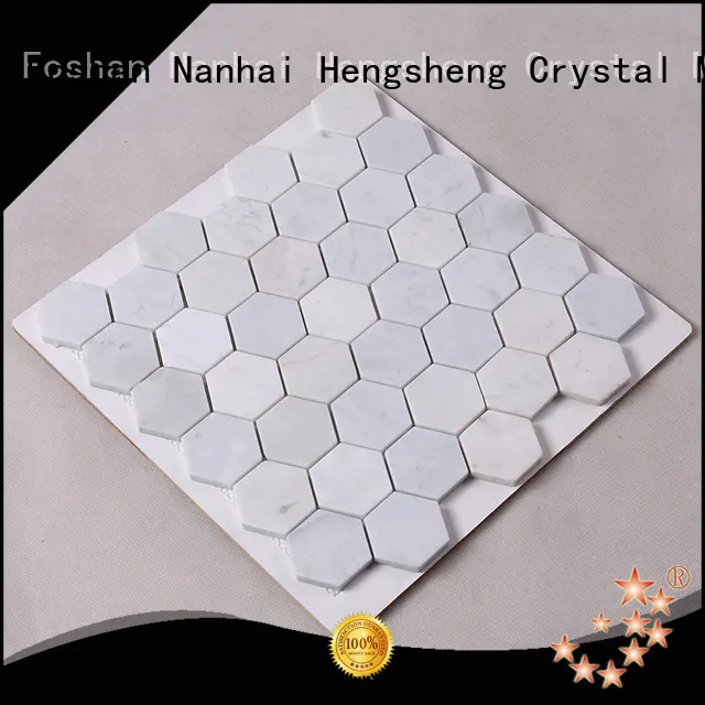Heng Xing golden marble mosaic tile grey for bathroom