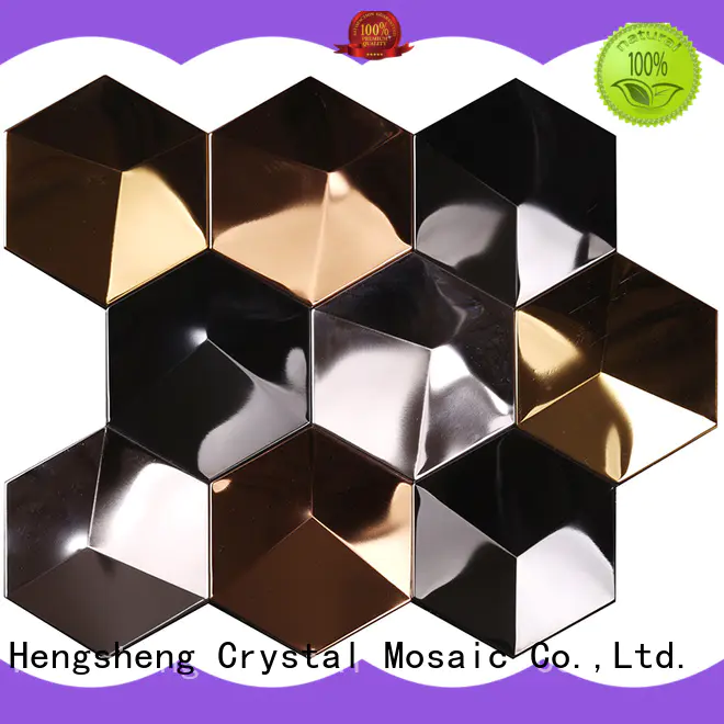 wall metallic kitchen tiles hexagon for kitchen Heng Xing