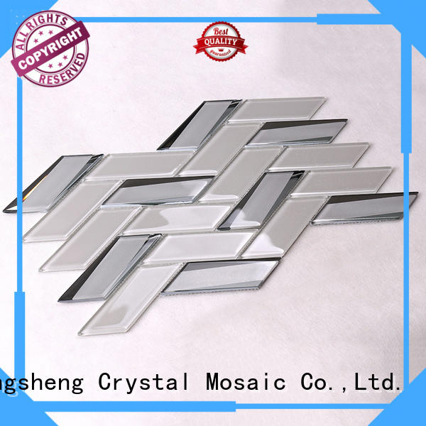 home backsplash metal OEM glass mosaic tile Heng Xing