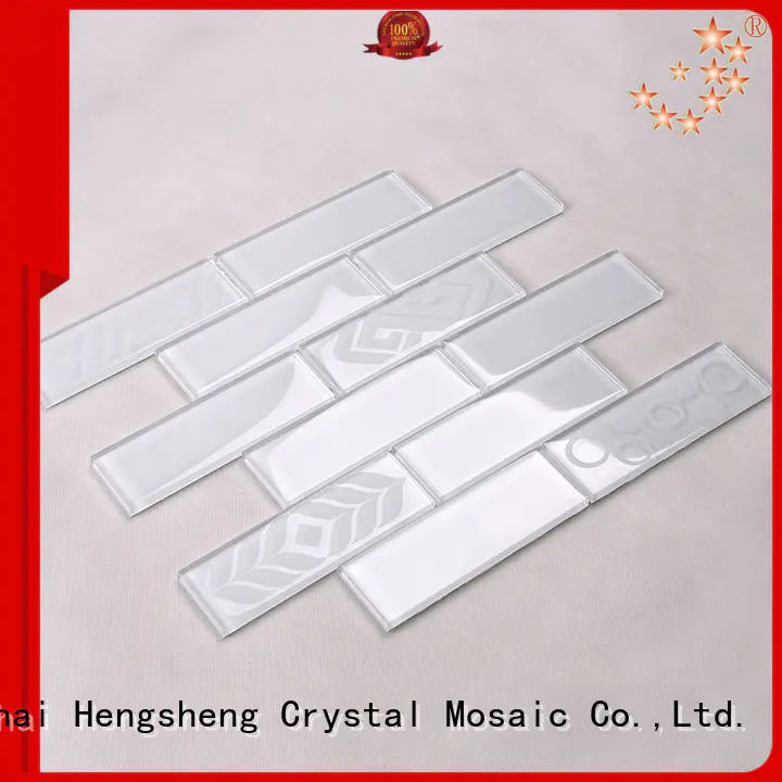 metallic oceanside glass tile resin for living room Heng Xing