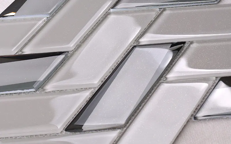 glass tile kitchen backsplash iridescent for kitchen Heng Xing