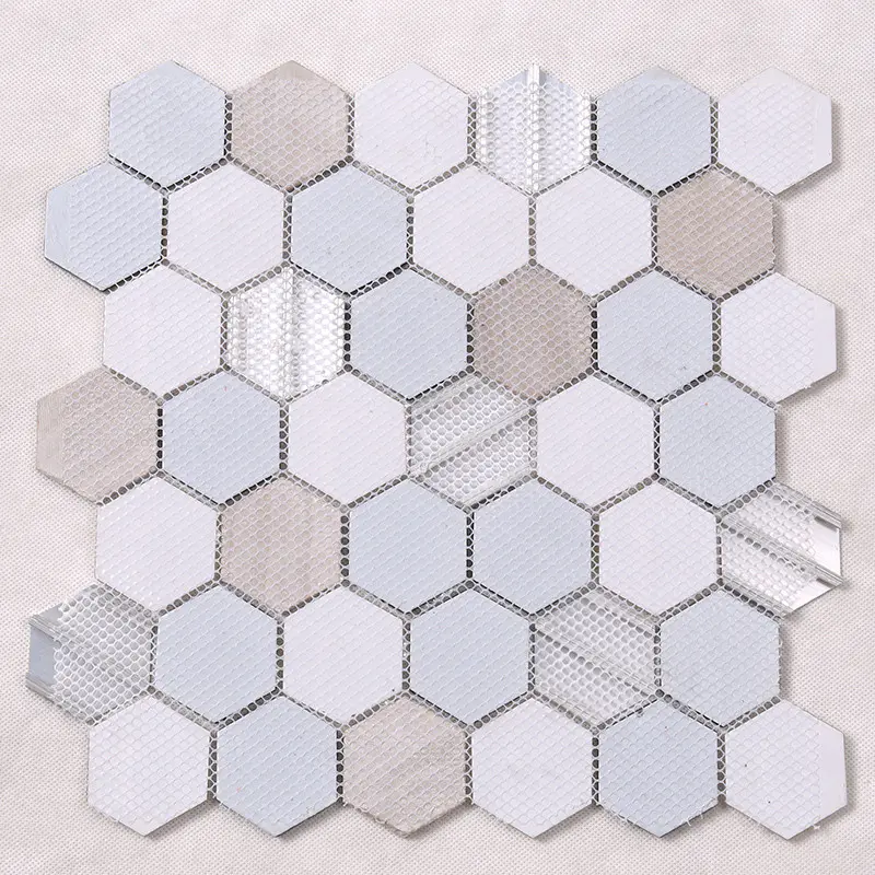 decoration white glass tile for kitchen