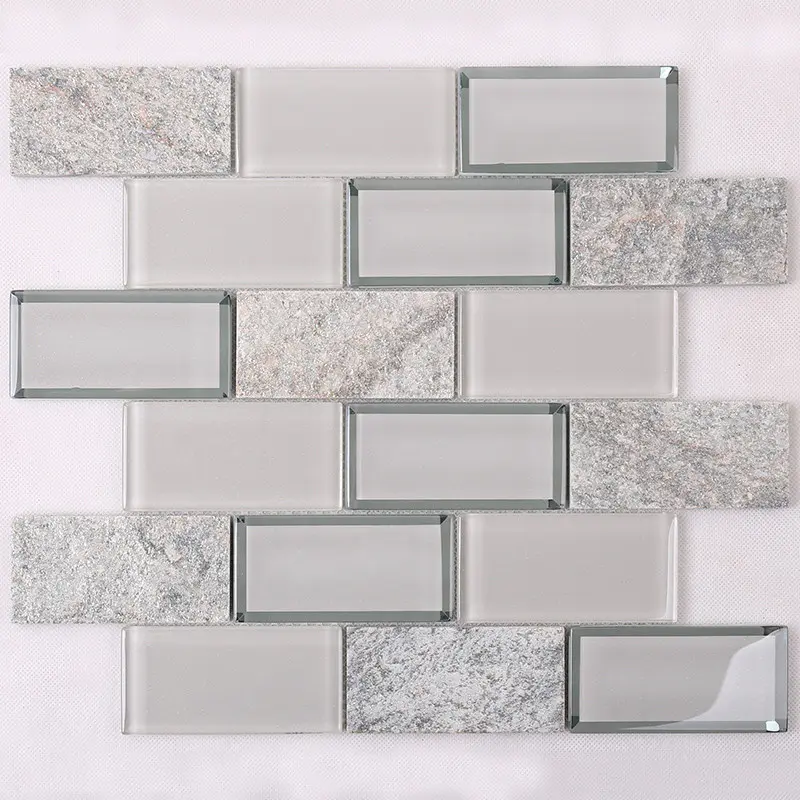 home metal glass mosaic tile 3x4 Heng Xing company