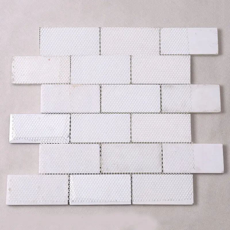 glass mosaic tile backsplash tans for bathroom Heng Xing
