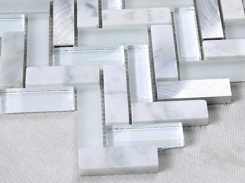 crystal green glass tile design for villa Heng Xing