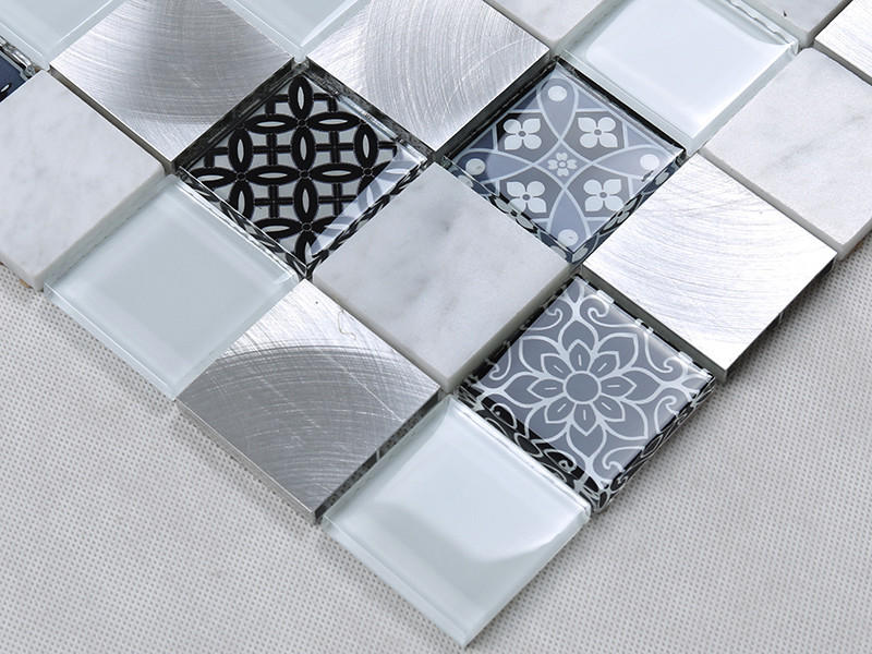 3x3 glass metal backsplash manufacturer for kitchen