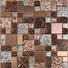 Quality Hengsheng Brand grey beige glass mosaic tile