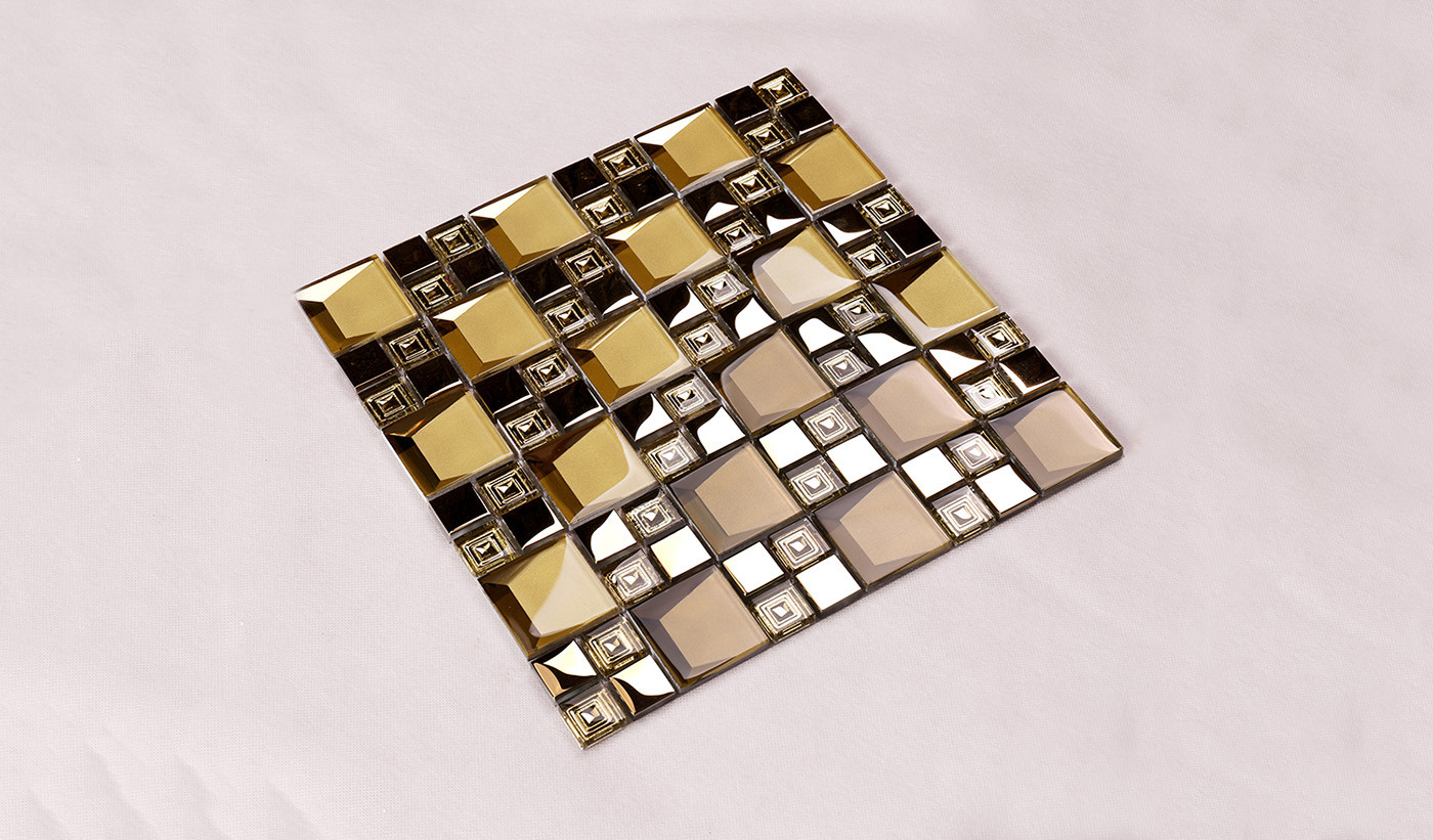 Heng Xing-Inkjet Tile Herringbone Backsplash From Hengsheng Glass Mosaic