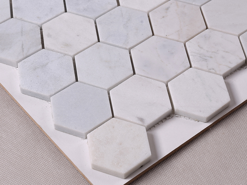 Heng Xing-Mosaic Stones 2x2 Hexagon Carrara Stone Mosaic Tile-1
