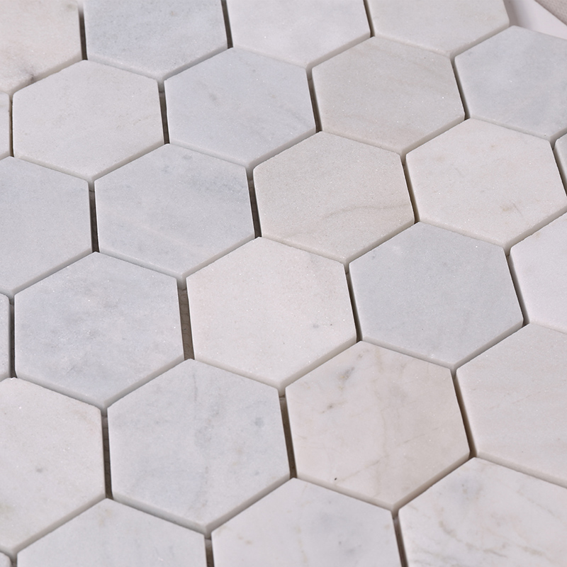 Heng Xing-Mosaic Stones 2x2 Hexagon Carrara Stone Mosaic Tile-4
