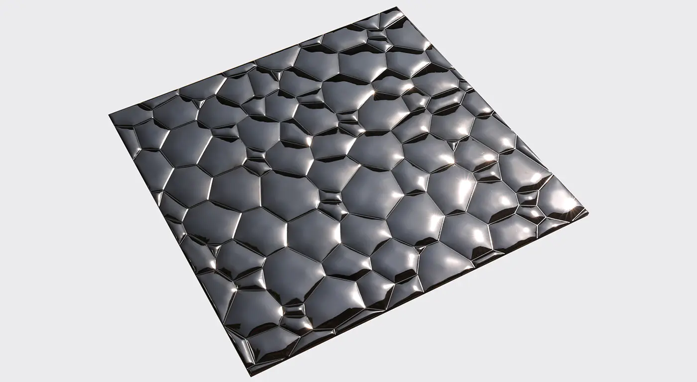 Heng Xing Brand water diamond 2x2 alloy metal mosaic