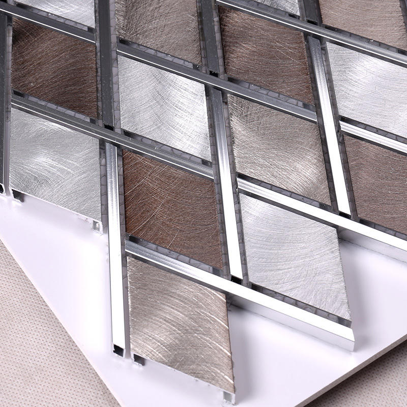 Heng Xing-Diamond Copper Aluminum Alloy Metal Mosaic Wall Tile HLC16