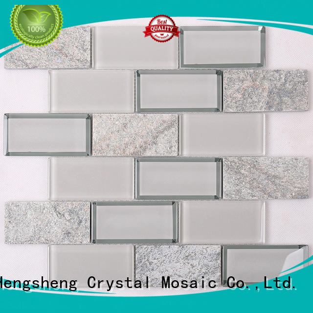 marble hexagon wall tile crystal for kitchen Heng Xing
