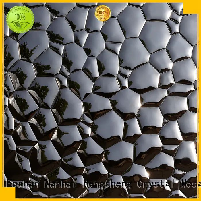 3x6 metal mosaic backsplash customized for living room