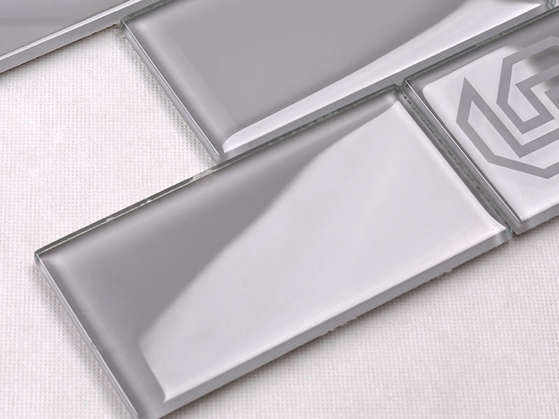 Heng Xing-Oceanside Glass Tile | Light Grey Glass Mosaic Subway Tile Backsplash Hsp41-1