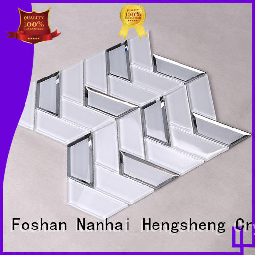 Hot glass tiles for kitchen electroplated Hengsheng Brand