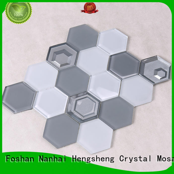 3x4 trapezoid beige Heng Xing Brand glass mosaic tile