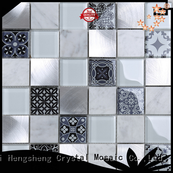 Heng Xing 3x4 iridescent glass tile factory for kitchen