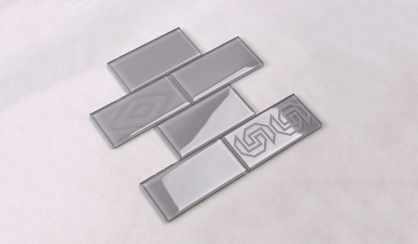 Heng Xing-Oceanside Glass Tile | Light Grey Glass Mosaic Subway Tile Backsplash Hsp41