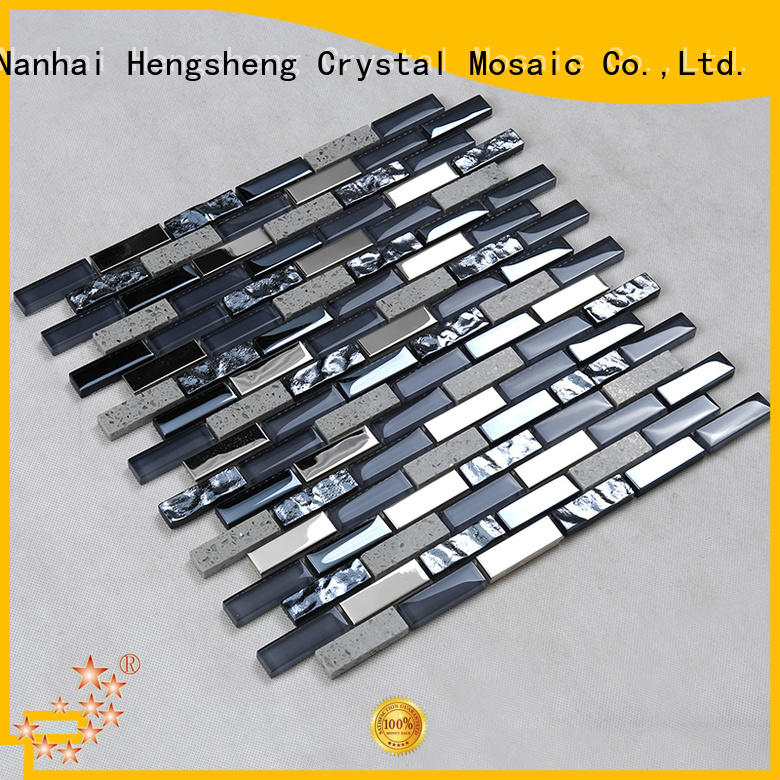 Quality Hengsheng Brand printing glass mosaic tile