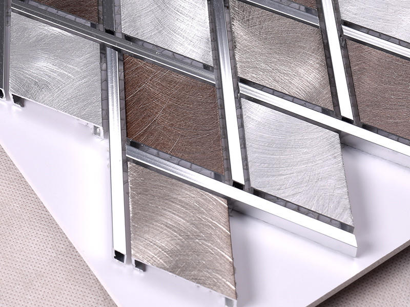 Heng Xing-Diamond Copper Aluminum Alloy Metal Mosaic Wall Tile Hlc16 | Metal Tiles Company-1
