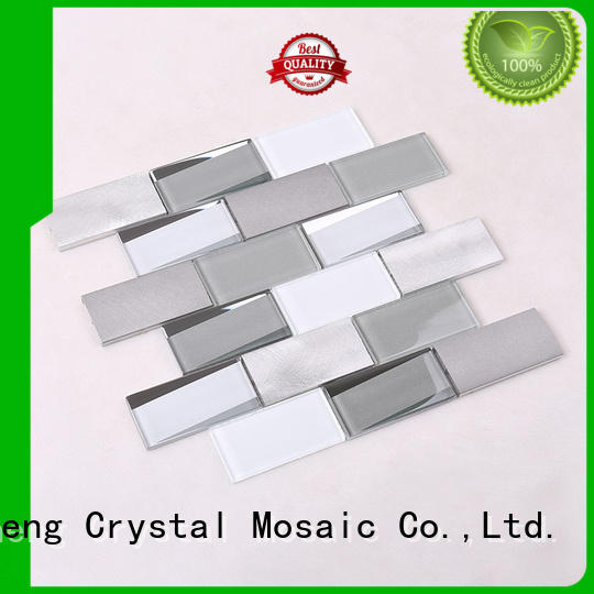 Hengsheng Brand backsplash iridescent tiles glass mosaic tile manufacture