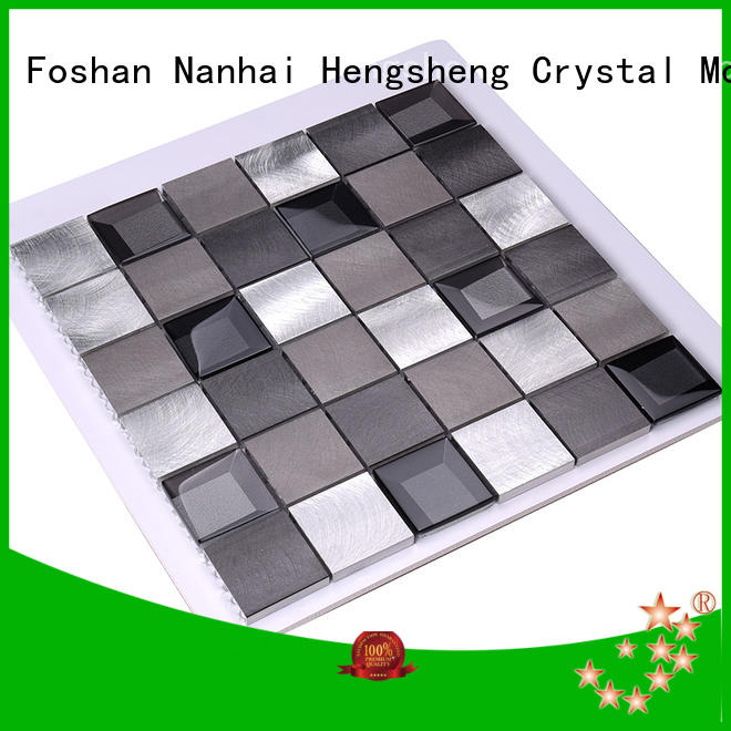 Heng Xing luxury metal mosaic tile 2x2 for kitchen