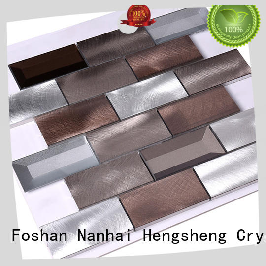 Heng Xing 2x2 metal mosaic tile customized for bathroom