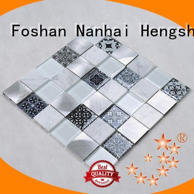 Heng Xing square glass tiles for kitchen aluminum for living room