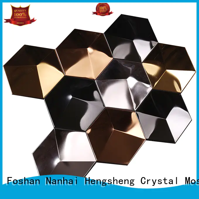 Hengsheng Brand tile preminum metallic kitchen wall tiles steel
