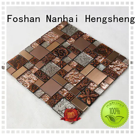 glass tiles for kitchen cold electroplated backsplash Heng Xing Brand company