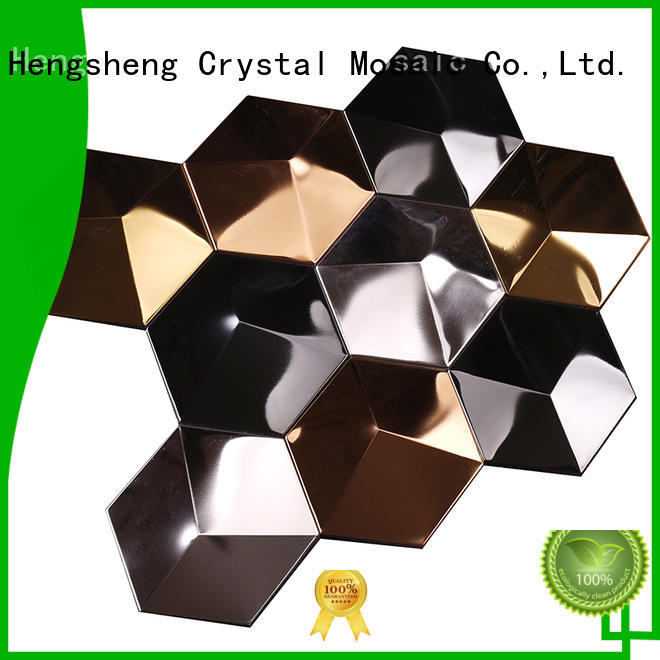 Heng Xing golden metallic floor tile cube for hotel