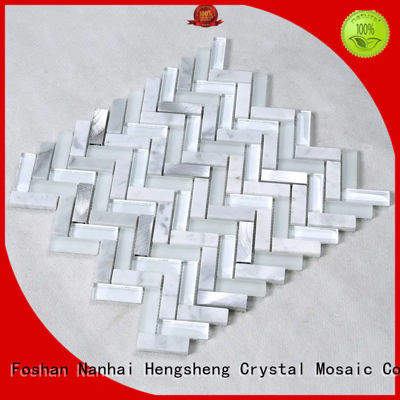 beige backsplash pool tile mosaic Hengsheng Brand