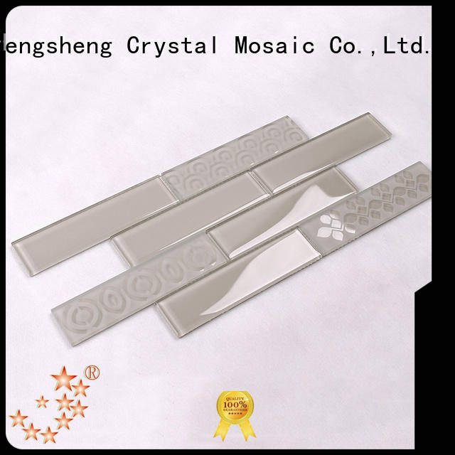 blast iridescent glass tiles for kitchen Hengsheng manufacture