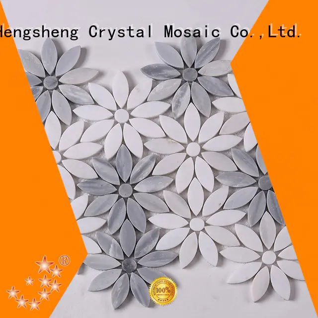 Heng Xing golden stone mosaic wall tiles Carrara for bathroom