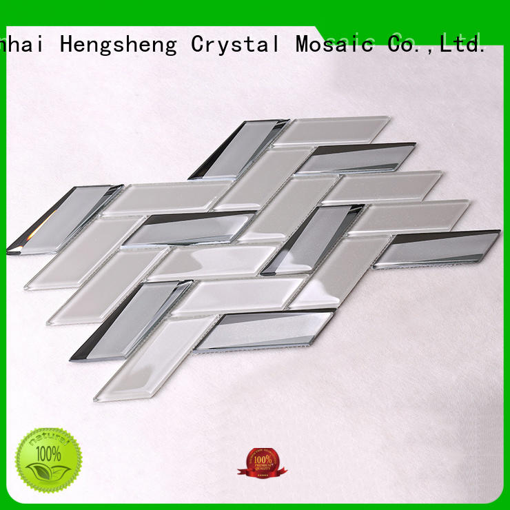 3d beveled sand glass mosaic tile Hengsheng Brand