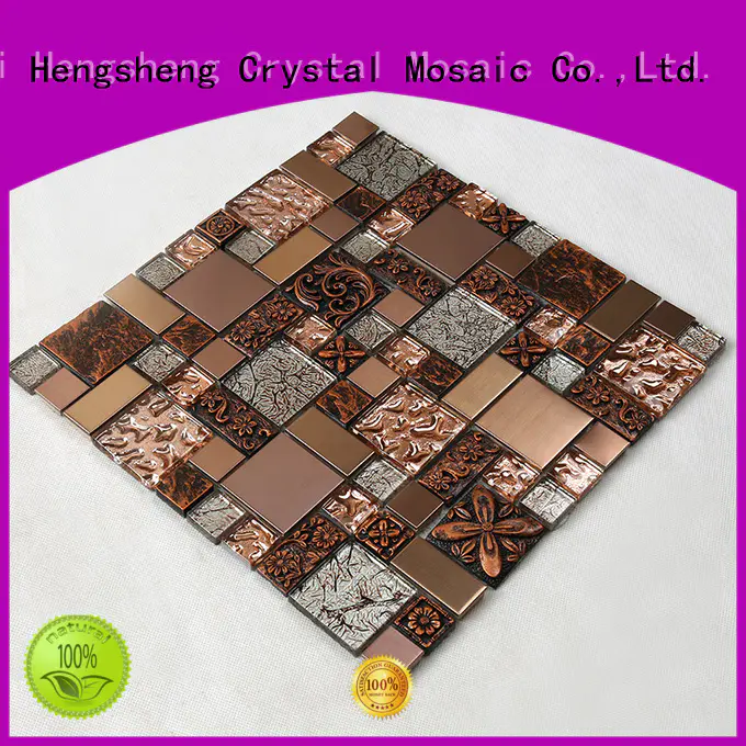 herringbone spray Hengsheng Brand glass mosaic tile
