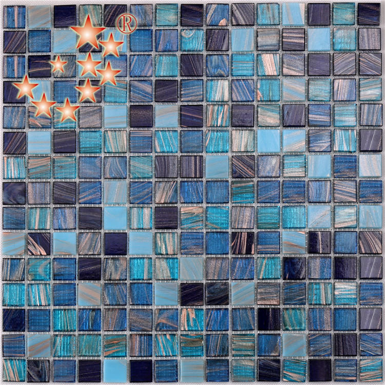 Heng Xing na673 iridescent glass mosaic tile manufacturers for bathroom-1