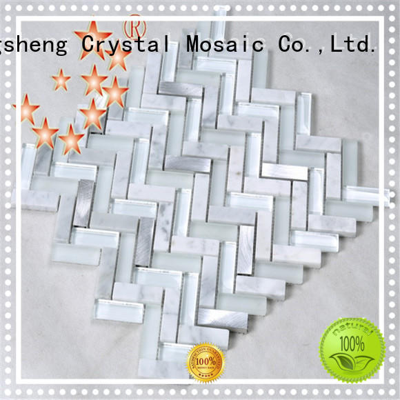Heng Xing Brand trapezoid glass tiles for kitchen decor supplier