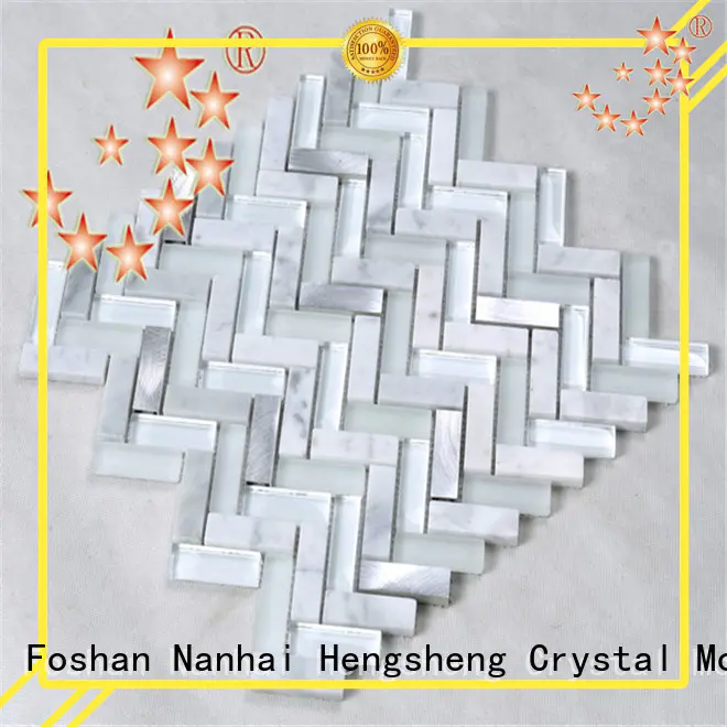 aluminum mosaic glass hexagon for living room Heng Xing