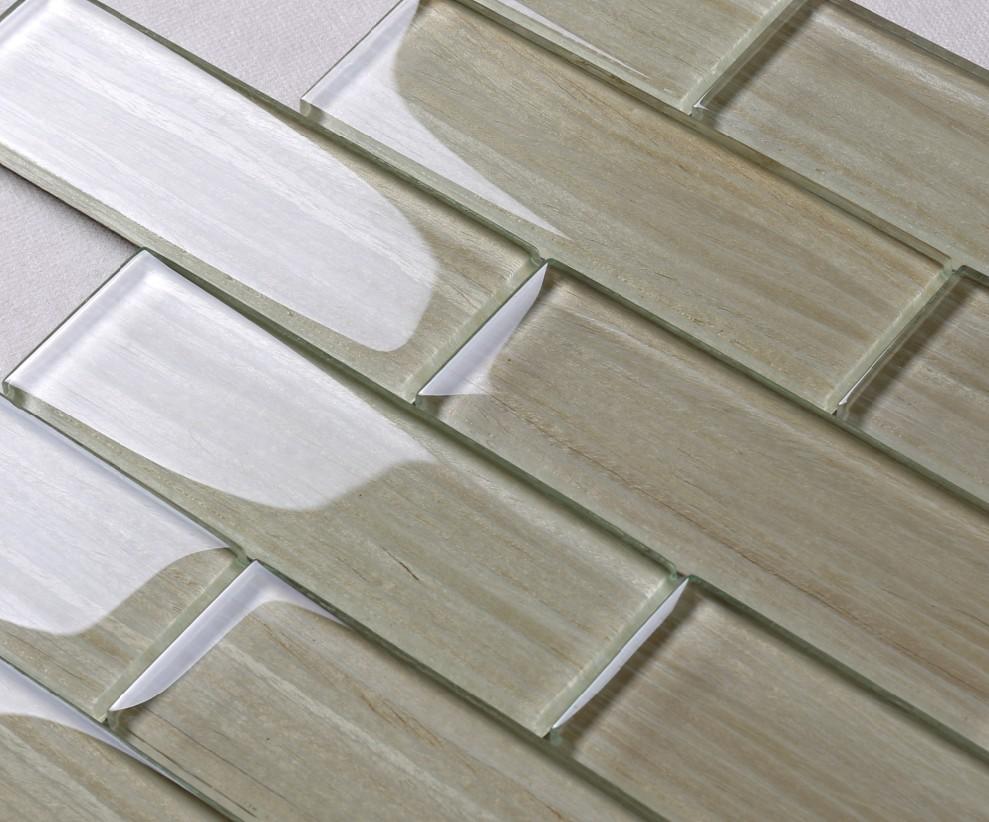 Heng Xing beveled green glass tile tans for living room-2