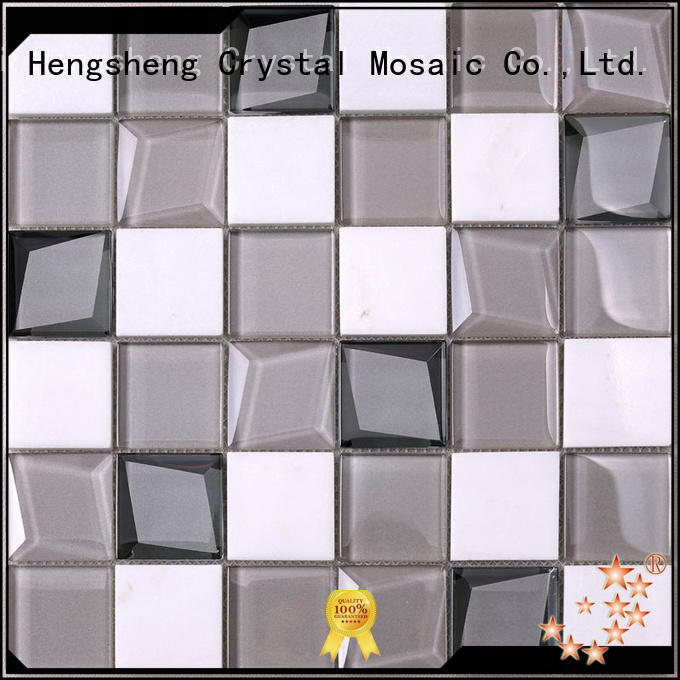 Heng Xing blast glass mosaic tile factory price for living room