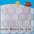 Heng Xing quality mosaic glass tile white for villa