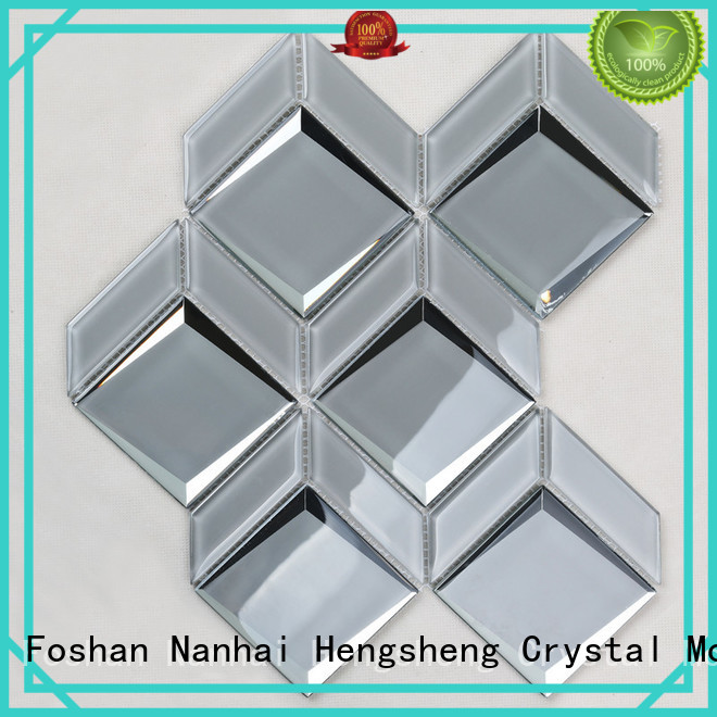 Heng Xing rose marble glass mosaic tile company for kitchen