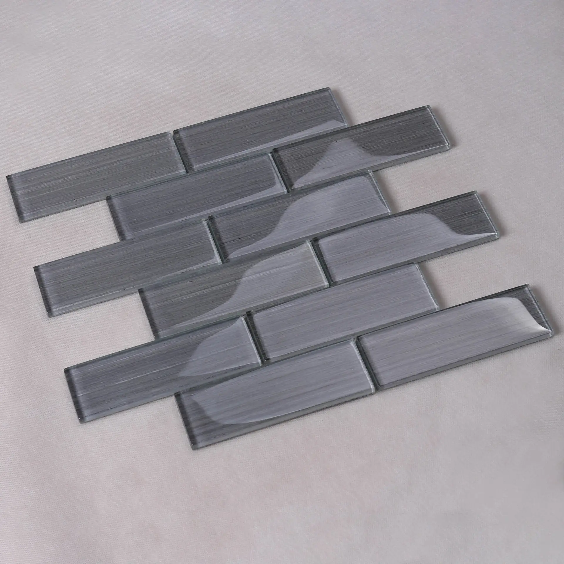 glass brick tiles for kitchen herringbone for villa Heng Xing