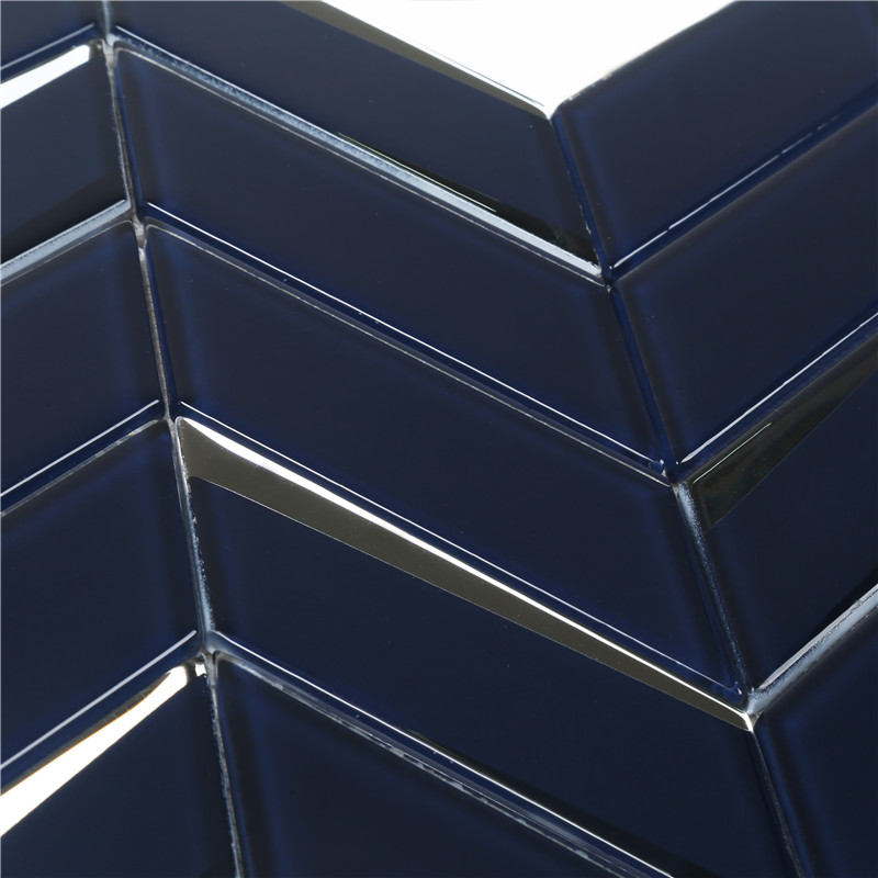 beveled metallic glass tile hexagon supplier for living room-4