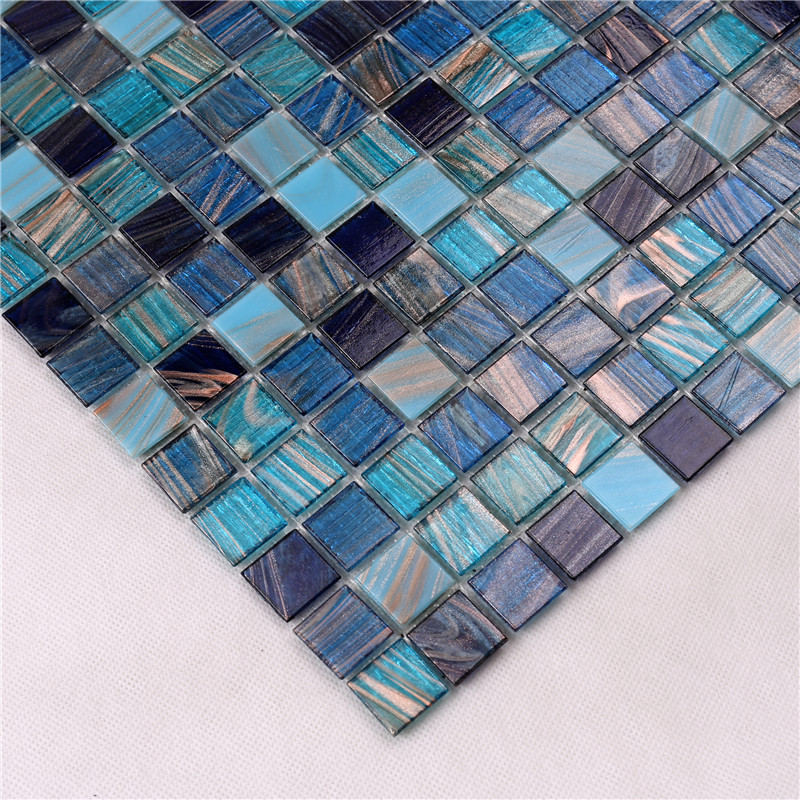 Glass Mosaic Tiles for Swimming Pool Floor and Deck NO-14E