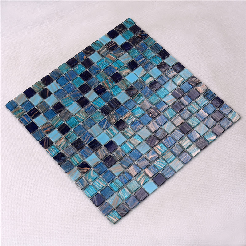 Glass Mosaic Tiles for Swimming Pool Floor and Deck NO-14E