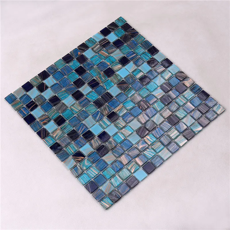 Glass Mosaic Tiles for Swimming Pool Floor and Deck NO-14E
